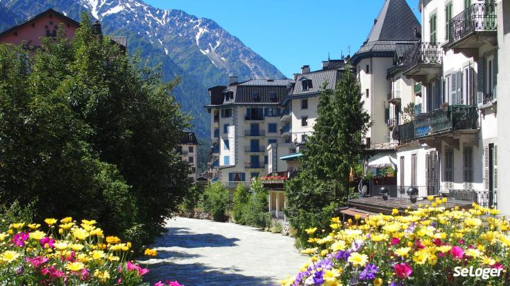 Vue du mont-Blanc à Chamonix