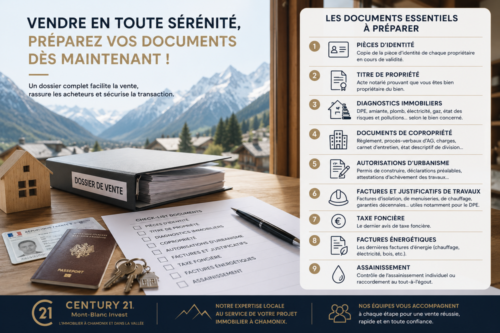 Quels documents pour vendre un chalet à Chamonix