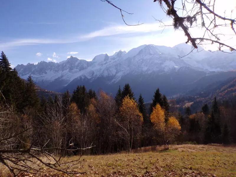 Vue sur la vallée de Chamonix