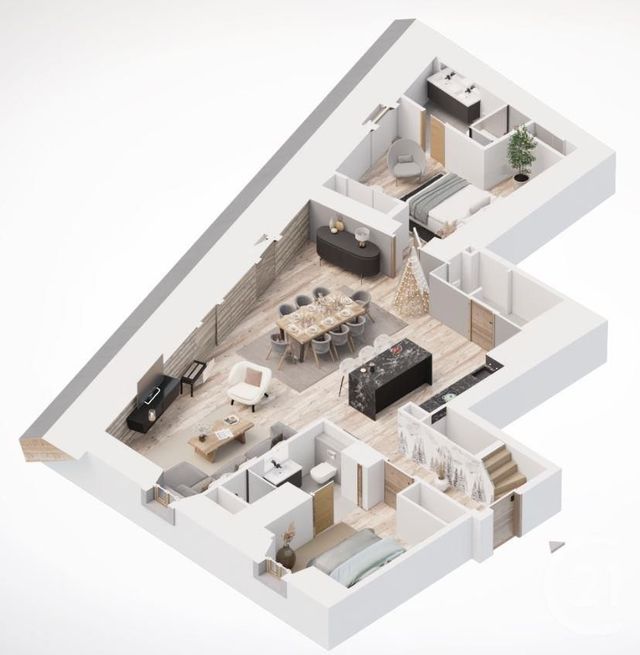 Appartement F5 à vendre - 5 pièces - 140.29 m2 - CHAMONIX MONT BLANC - 74 - RHONE-ALPES - Century 21 Mont-Blanc Invest