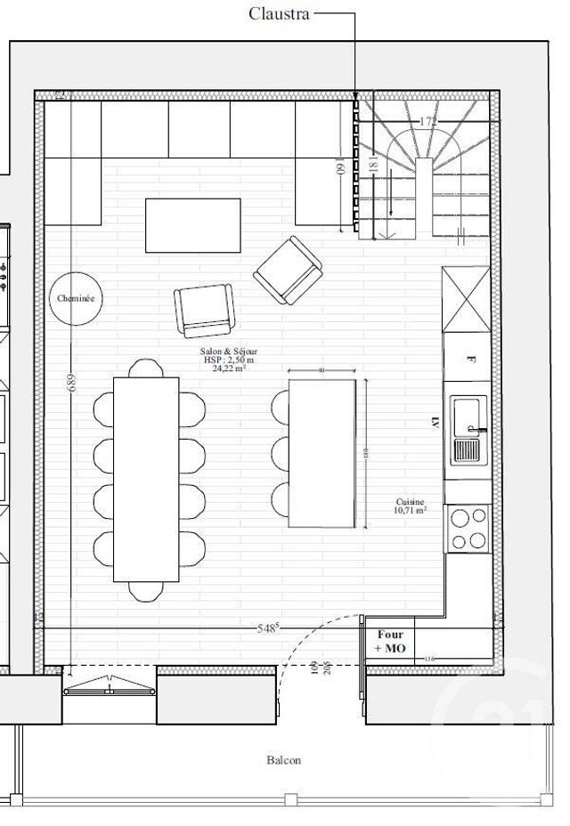Appartement F4 à vendre - 4 pièces - 111.16 m2 - CHAMONIX MONT BLANC - 74 - RHONE-ALPES - Century 21 Mont-Blanc Invest
